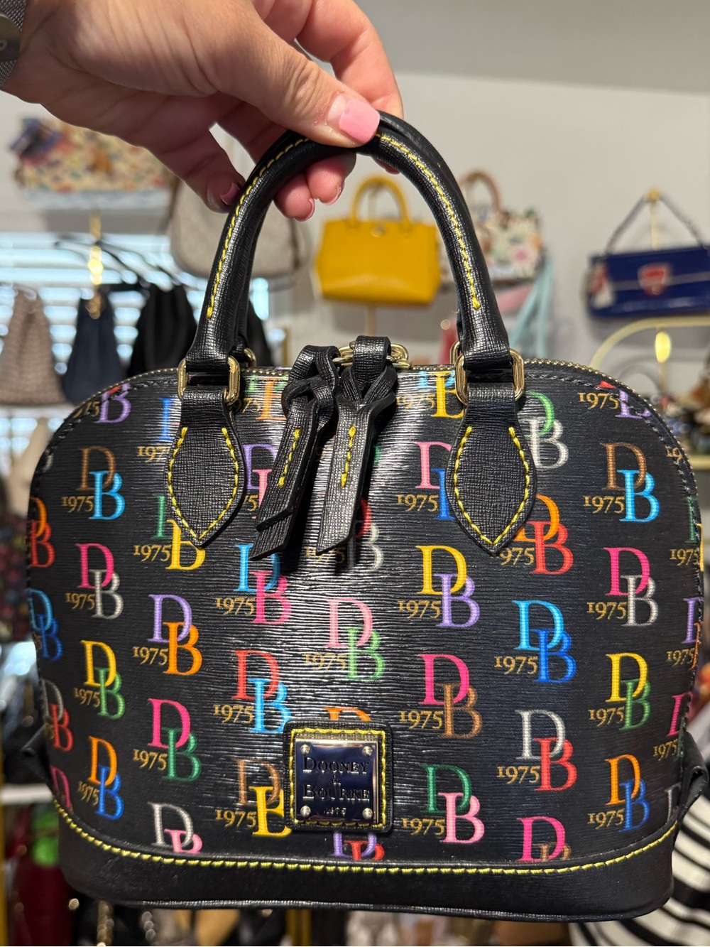 Dooney & Bourke Black Multicolor Mini Bag